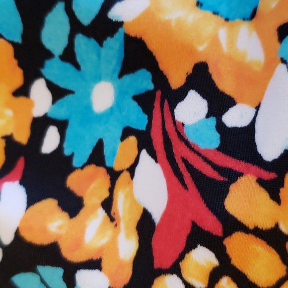 Kanu Surf Coral Reef Beach Sport Wrap Around Bikini | Caitlin Black/Aqua Size 6 - Picture 5 of 8